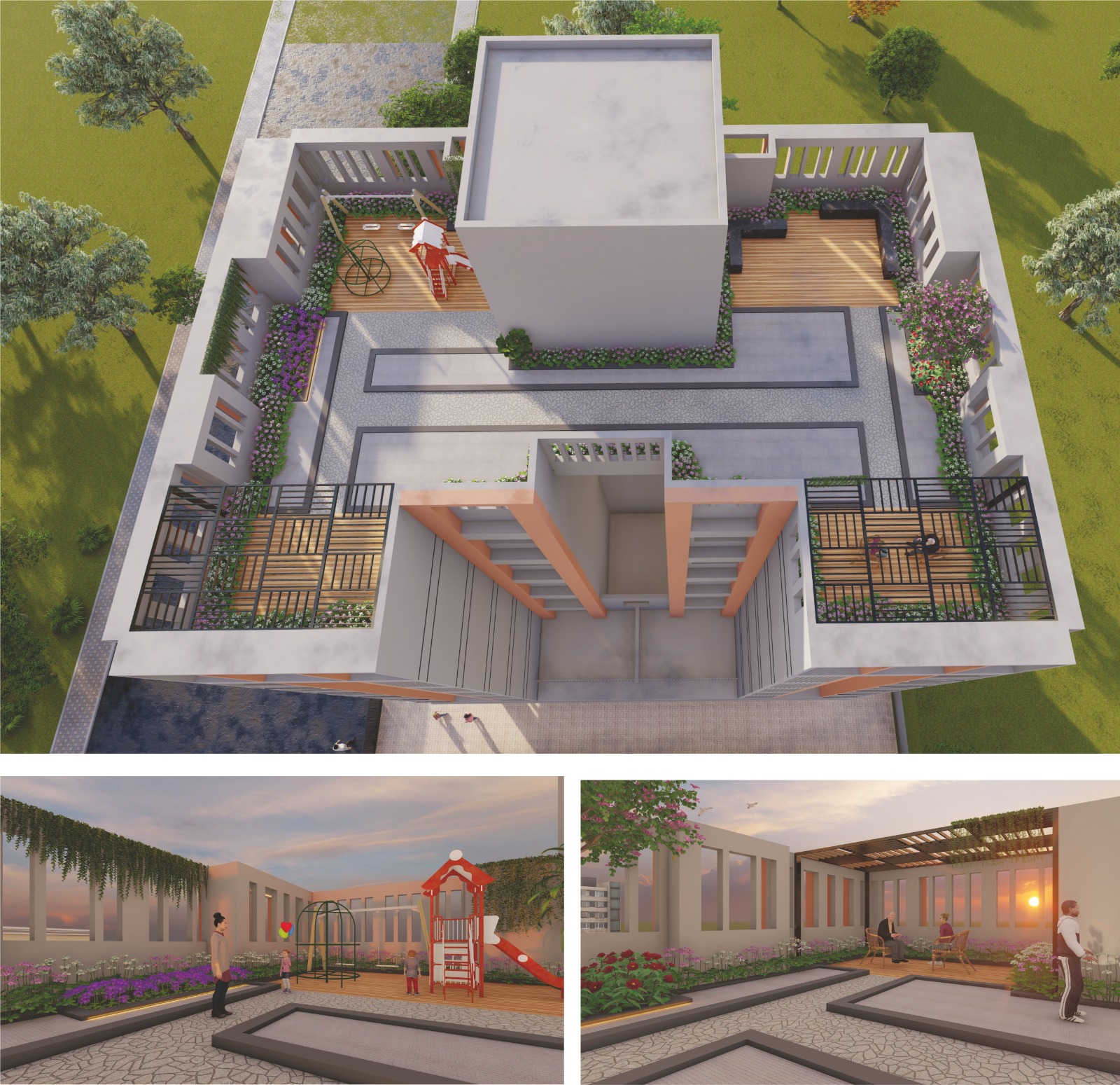 Life Blossoms at the Top - Rooftop Garden Overview